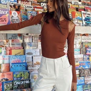 Princess Polly Bray Bolero Tank Bodysuit in Brown